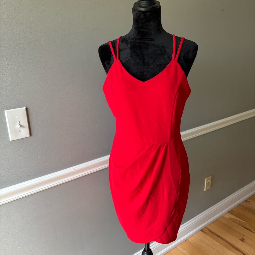 Valentines Day Stunner- Chic Red Strappy Mini Dress